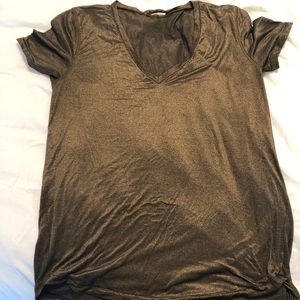 Shimmer v neck tee